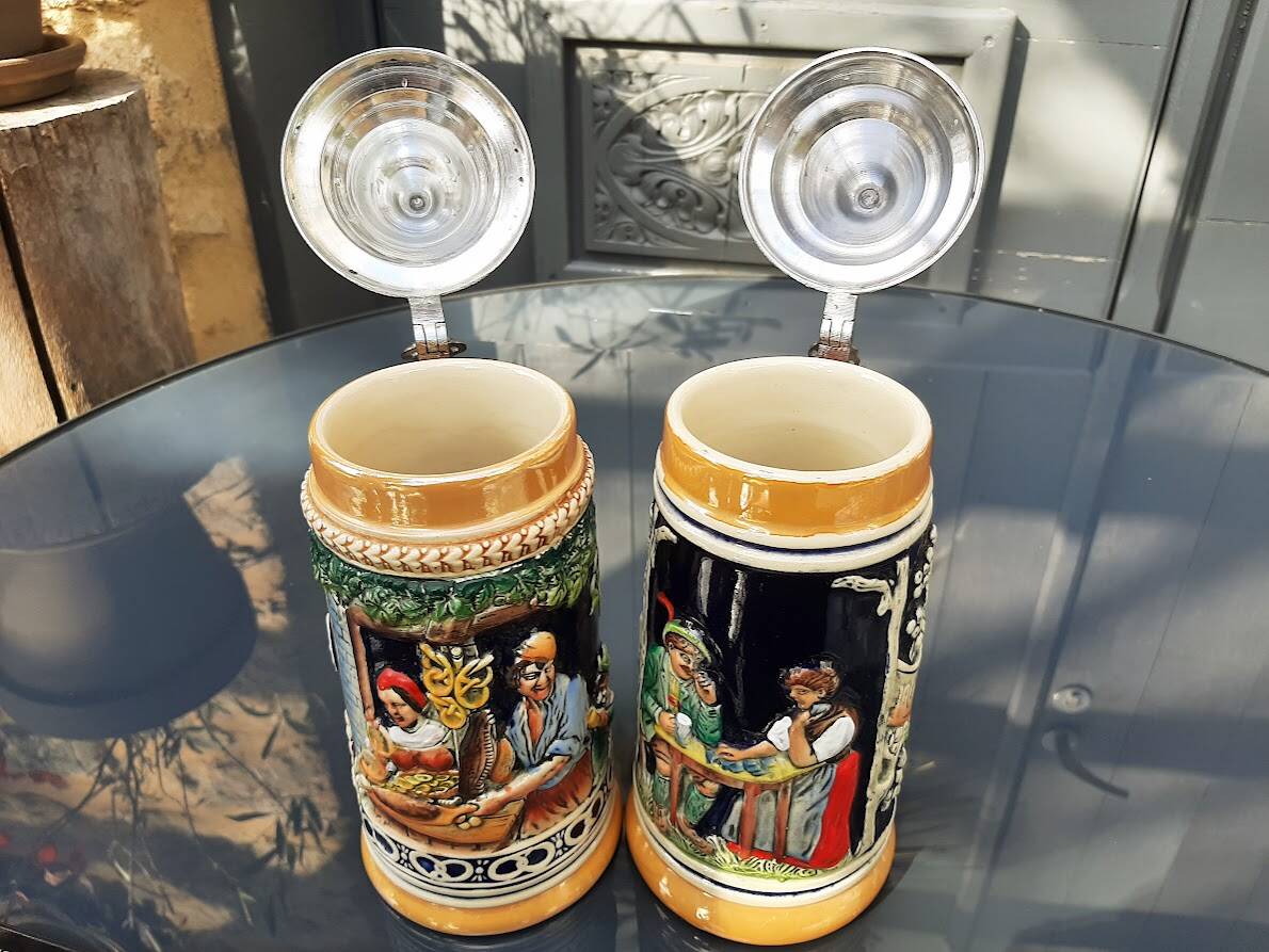 Old German beer mugs