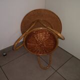 Iconic Tripod Coffee Table – Audoux-Minet – Bamboo & Rush – 1960