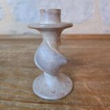 Vintage Soapstone Twisted Candlestick Duo?