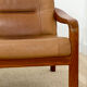 Vintage living room set – 2-seater sofa & cognac leather armchair
