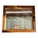 Art deco mirror 1920 wood and silver vintage
