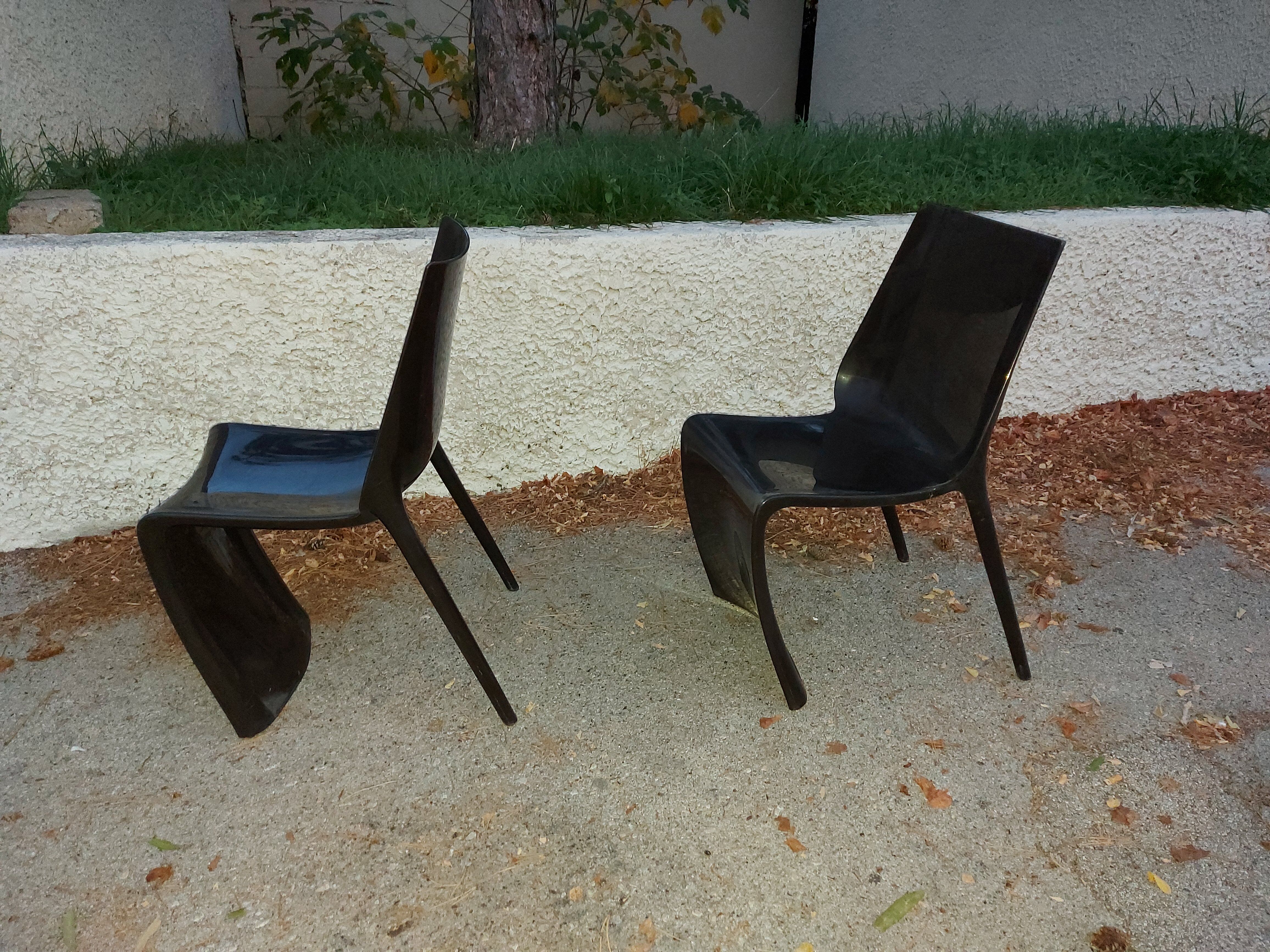 Two Italian design chairs Pedrali smart model