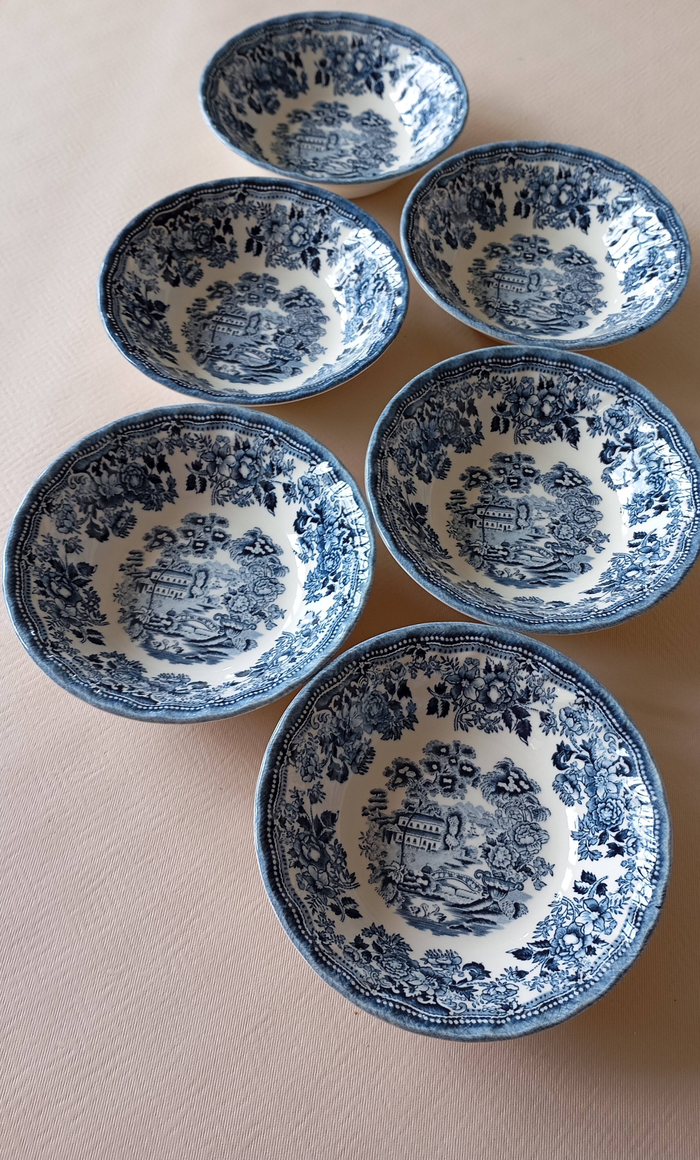 6 English Churchill bowls "The Georgian Collection"