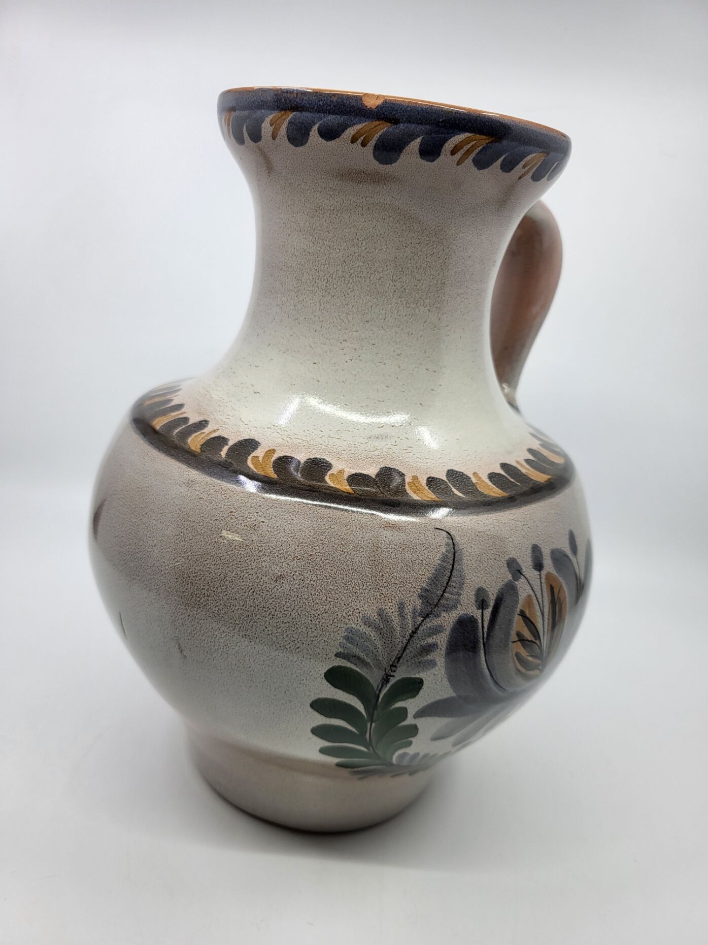 Vase, Jug Jean de Lespinasse (JdL) Hand Decorated France Vintage