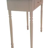 Current dressing table console in white painted wood with one drawer