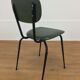 Set de 4 chaises années 50, métal et skaï vert