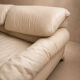 Italian leather buffalo sofa set in ecru – Poltromec Circa 1980
