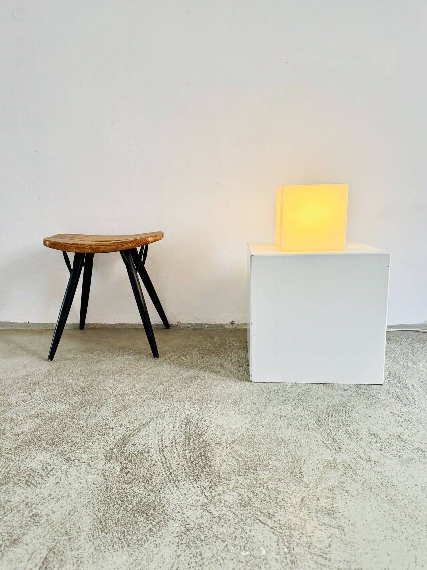 Cube Shaped Table Lamp By Harco Loor For Harco Loor Design, The Netherlands 1980S