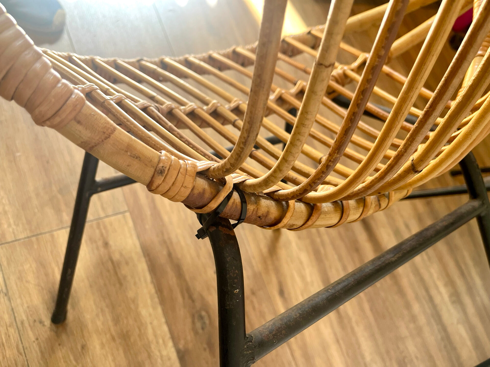 Rattan armchairs