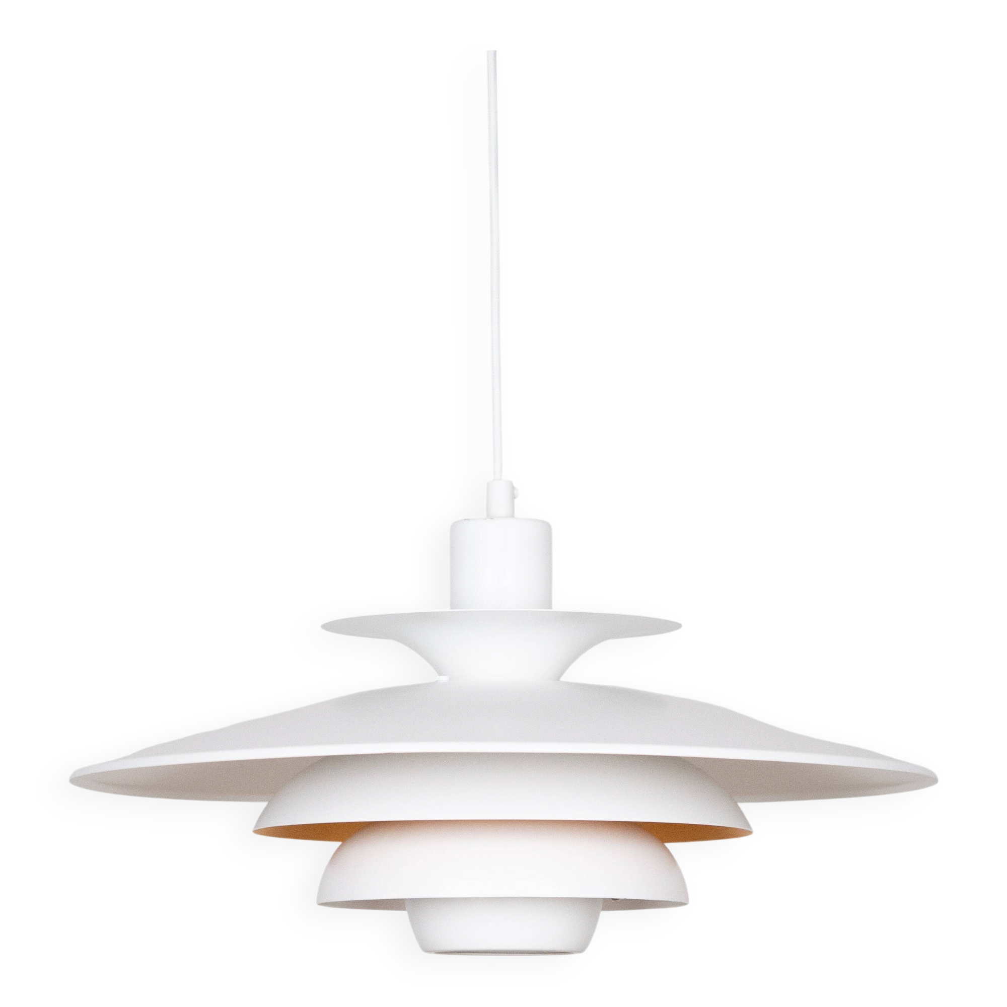Danish vintage pendant lamp Sofie by Kurt Wiborg, Jeka, 1980s