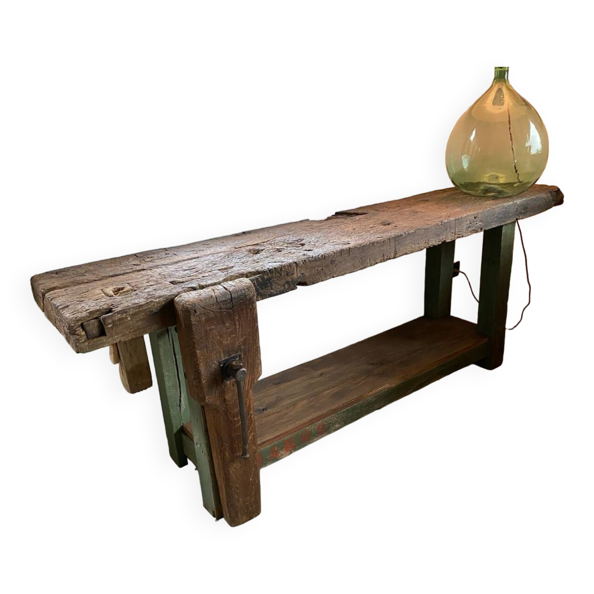 Wooden carpenter's workbench