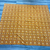 Vintage rétro nappe fleurie orange