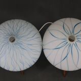 1960s pair of table lamps by uluv , czechoslovakia