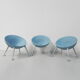 Set de 3 chaises Turtle Club by Matteo Thun pour Sedus