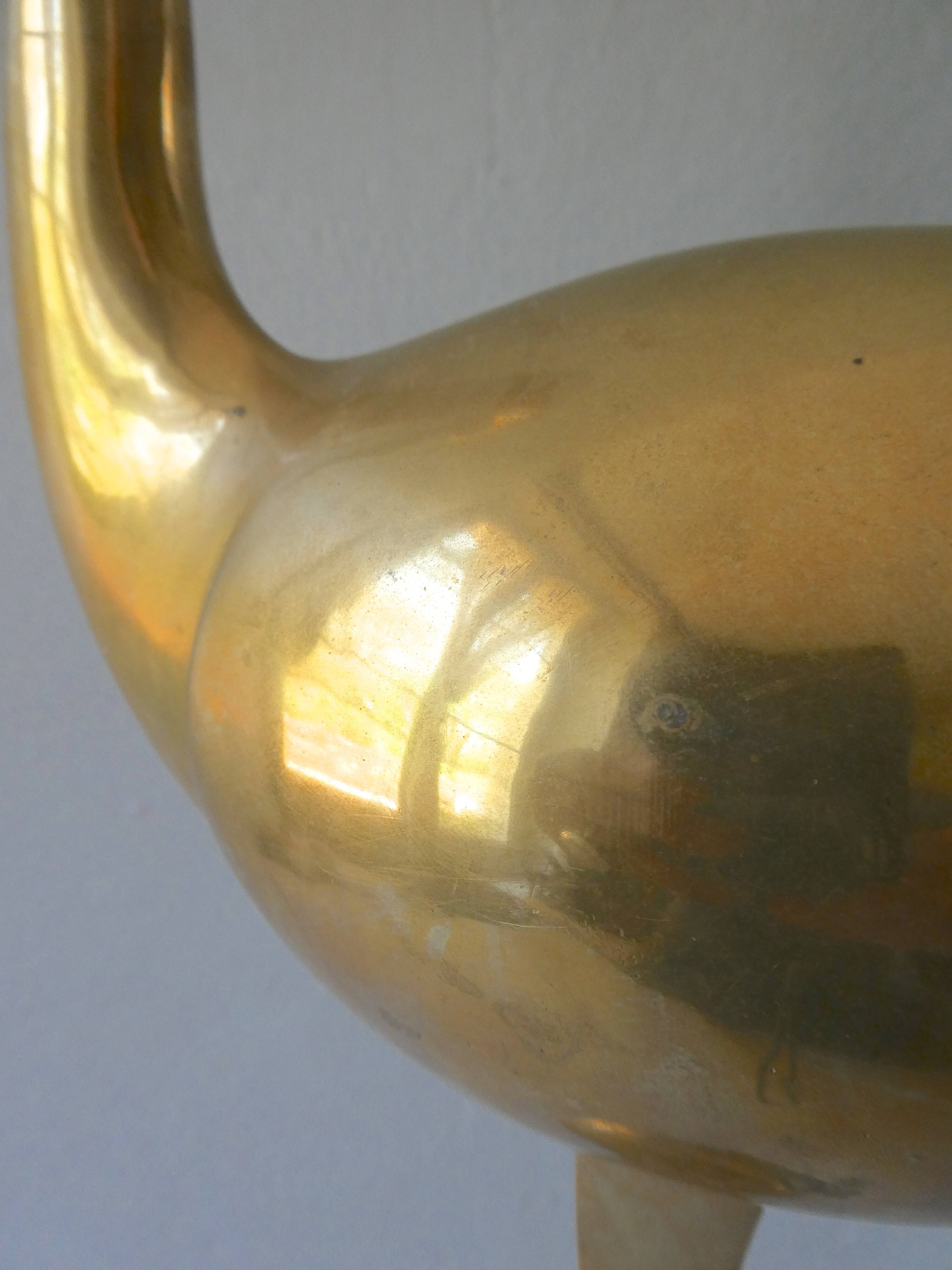 Flamant in solid brass from the years 60
