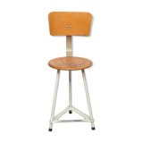 Wood and steel workshop chair