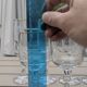 Set of 15 engraved crystal glasses with a gold rim.