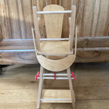 Doll high chair from the 20th century, convertible into a walker (deliverable)