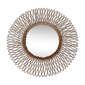 Mirror rattan 60s Sun 48 x 48cm