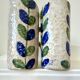 4 mugs stoneware flower decoration
