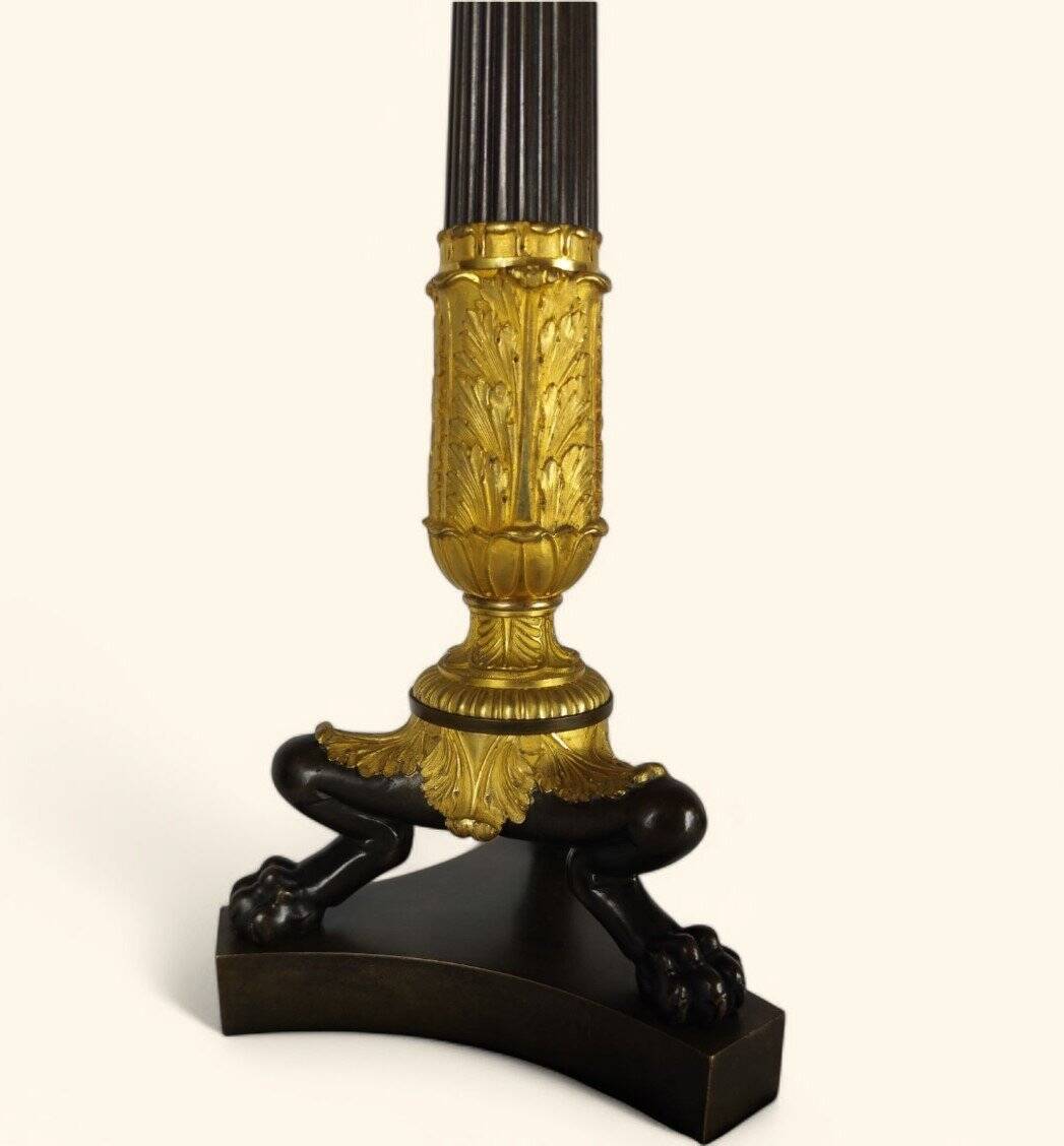 Large Pair of Gilded Bronze Chandeliers - Restoration Period (1815-1830)