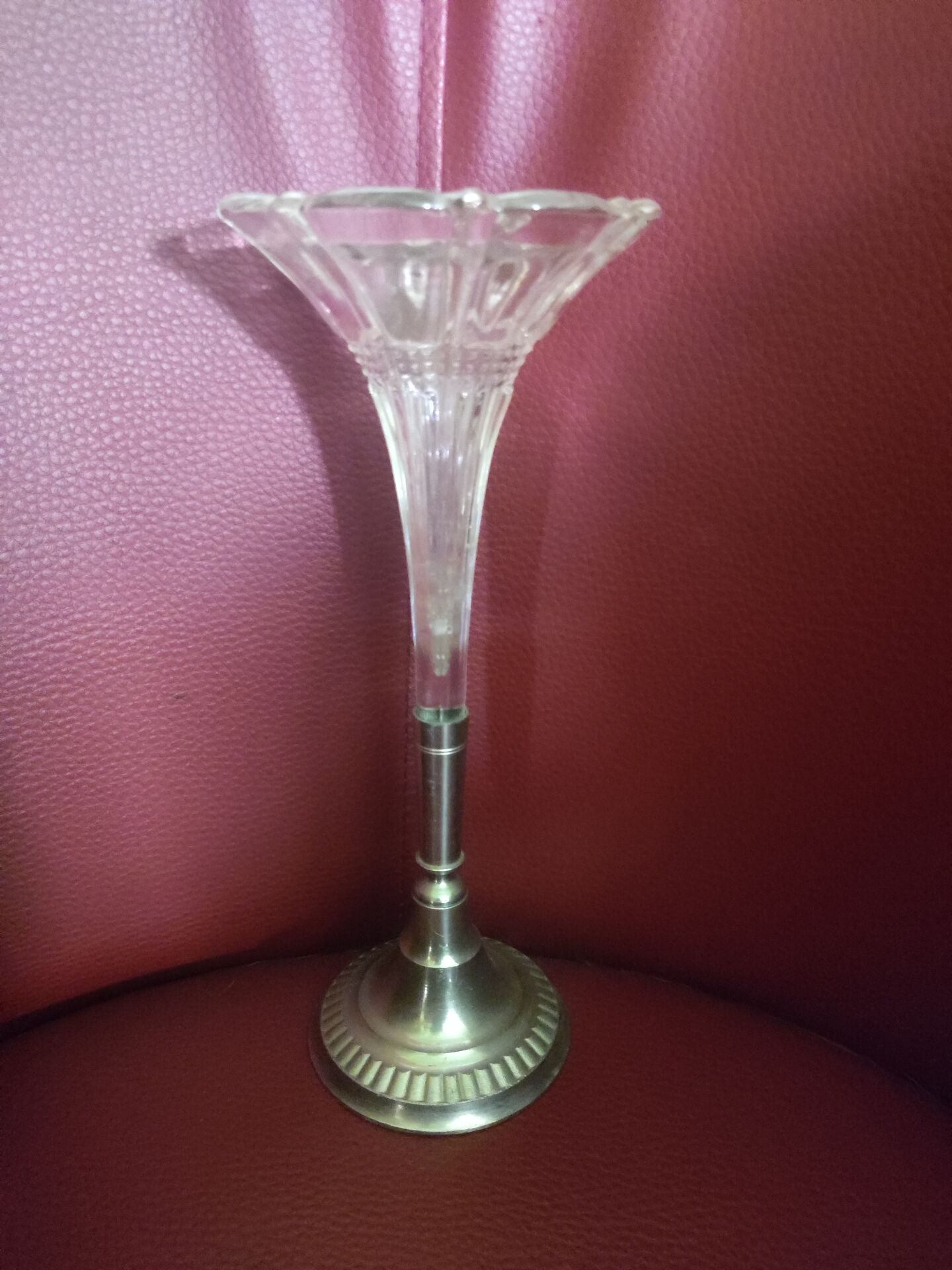 Art Deco cornucopia vase for single flowers