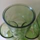 6 verres bullés vert