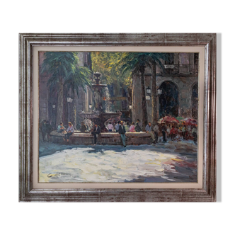 Post Impressionist - Placa Reial Barcelona - Looking into the Sunlight