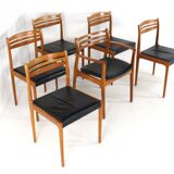Set of 5 + 1 dining chairs 'Give' danish design