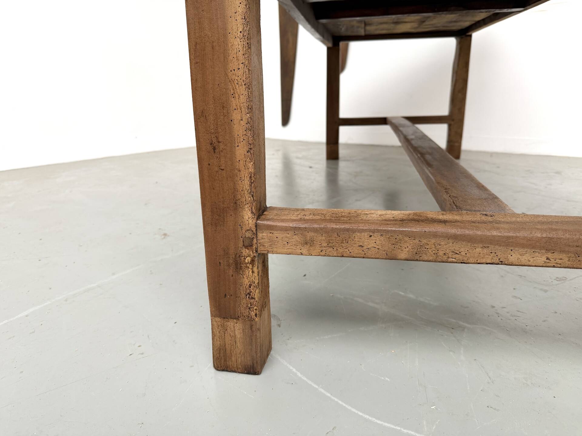 French farmhouse table in solid walnut, circa 1920