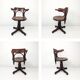 Fauteuil pivotant vintage en bois courbé