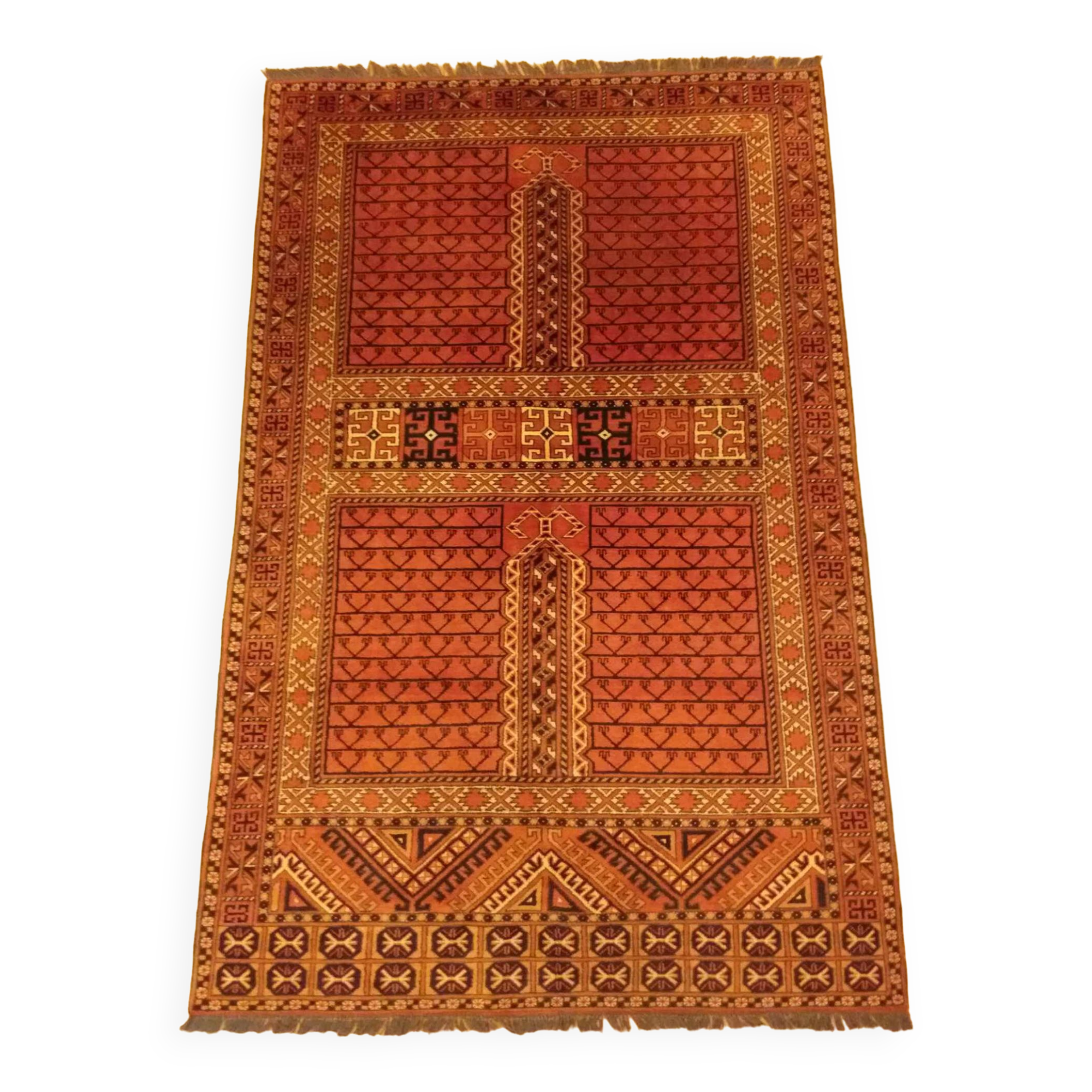 Handmade Afghan Karghai rug 249x162cm