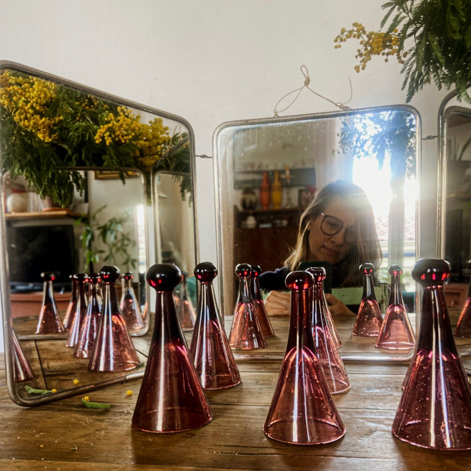 Vintage biot bubble glasses