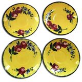 Saucers Sarreguemines France yellow