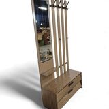 Porte-manteau vintage sur pied avec miroir