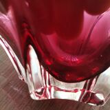 Red murano vase from the 60s