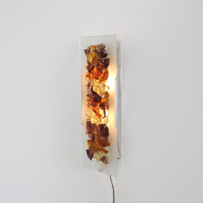 1960s Glass wall lamp by Cosack, Germany