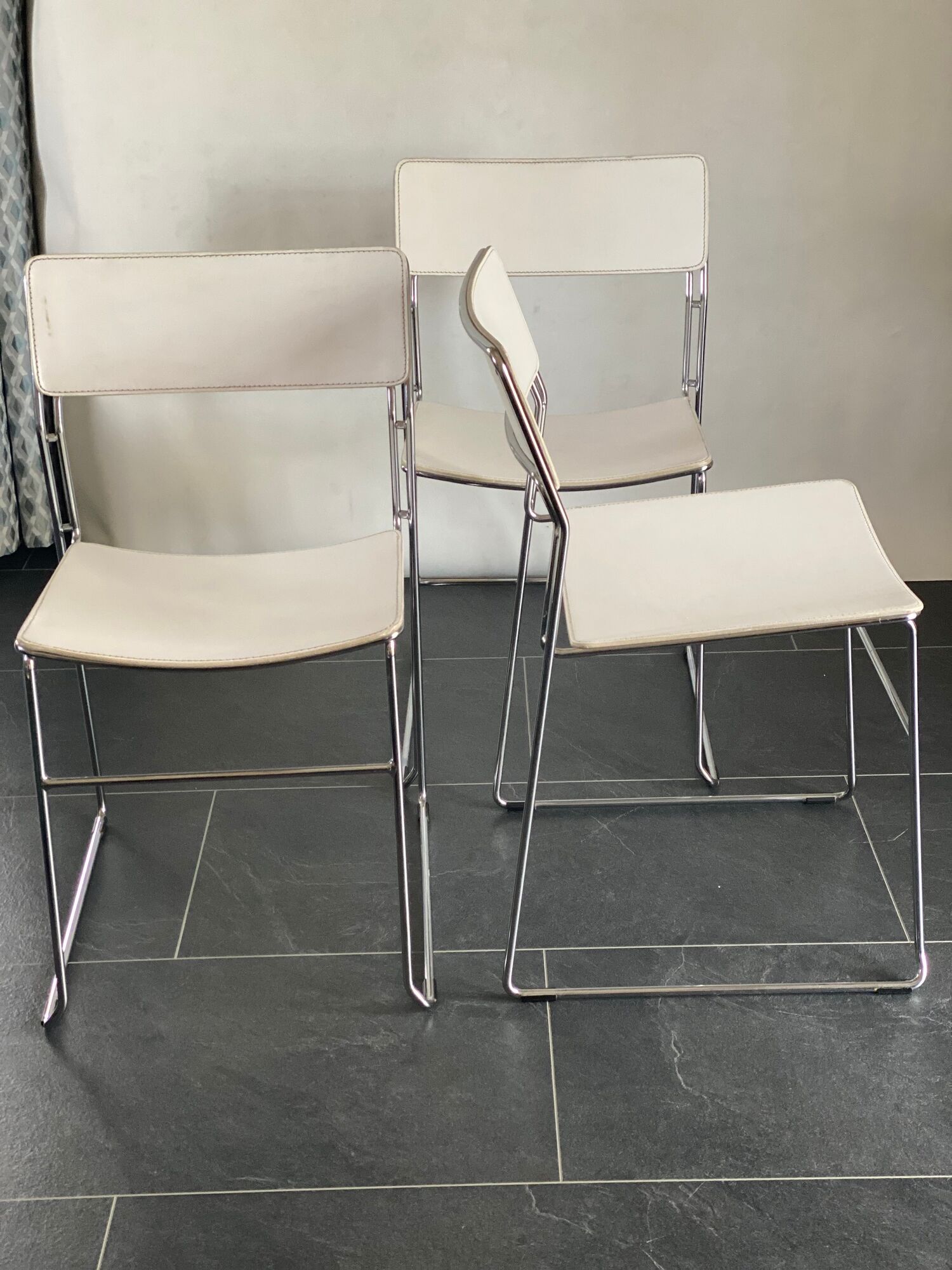 Trio of sultana dining chairs by Drom Arden 70’s