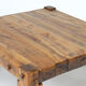 Table basse brutale vintage du milieu du siècle en chêne