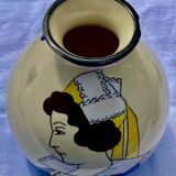 Vase ball art deco ceramic HB QUIMPER Prior to 1942 - decoration 524 - N°2