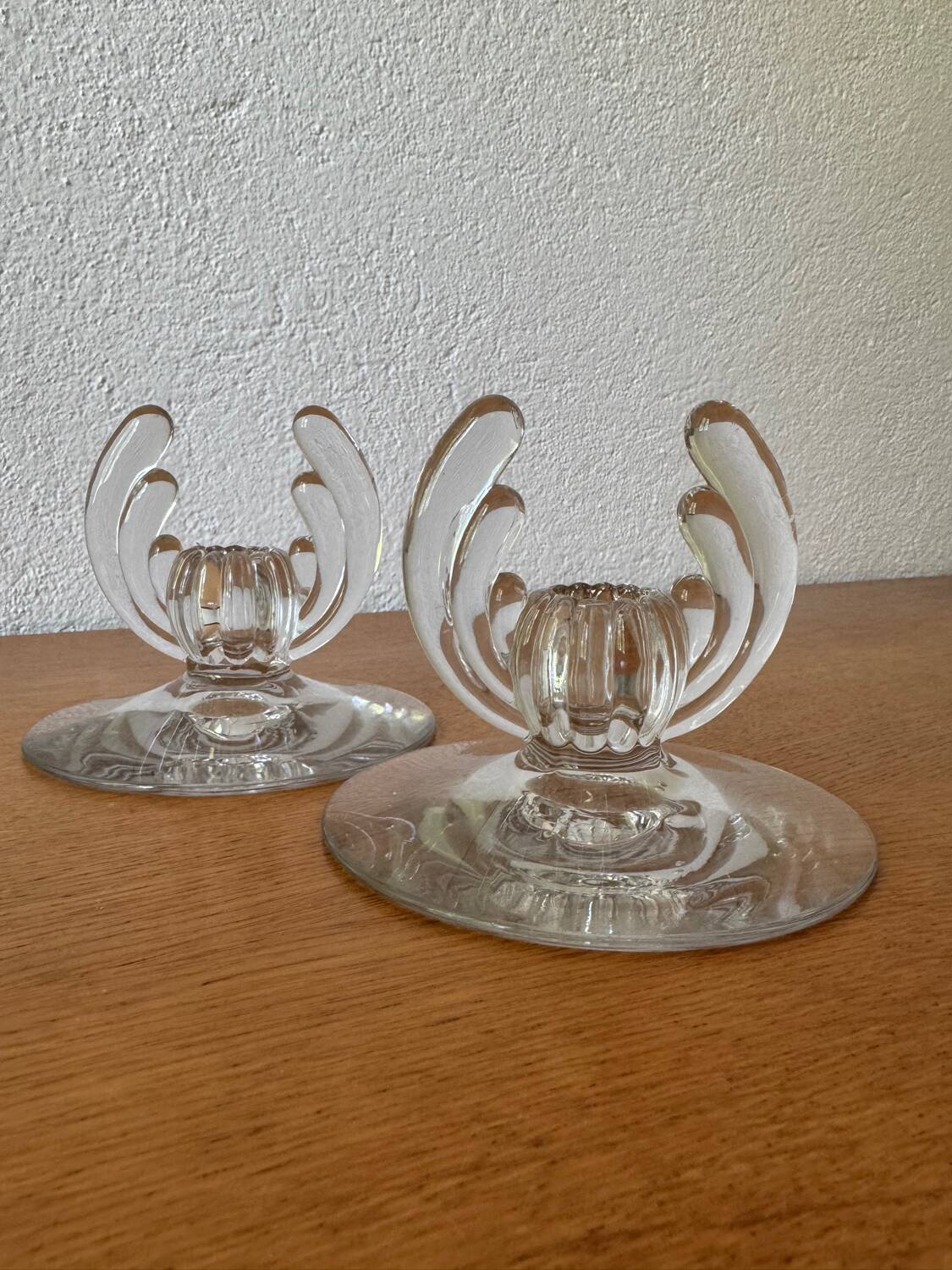 Art Deco crystal candle holder
