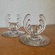 Art Deco crystal candle holder