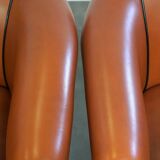 Set of original English handmade springvale club chairs in good condition