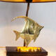 Deknudt Brass "Moon Fish" desk lamp 1970s