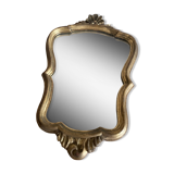 Golden wood mirror