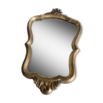 Golden wood mirror