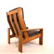 Fauteuil en cuir marron à dossier haut Asko Bonanza par Esko Pajamies