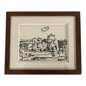 Tableau encre Orfeo Tamburi