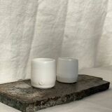 2 hand-turned porcelain cups