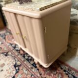 Beautiful pastel pink art deco bedside table
